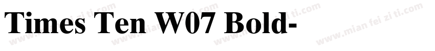 Times Ten W07 Bold字体转换